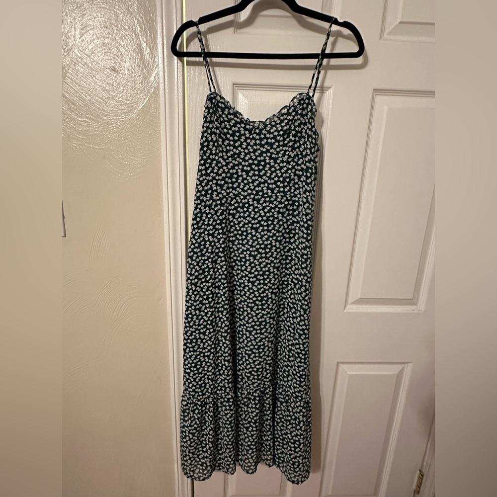 Lush Green Ditsy Floral Sundress